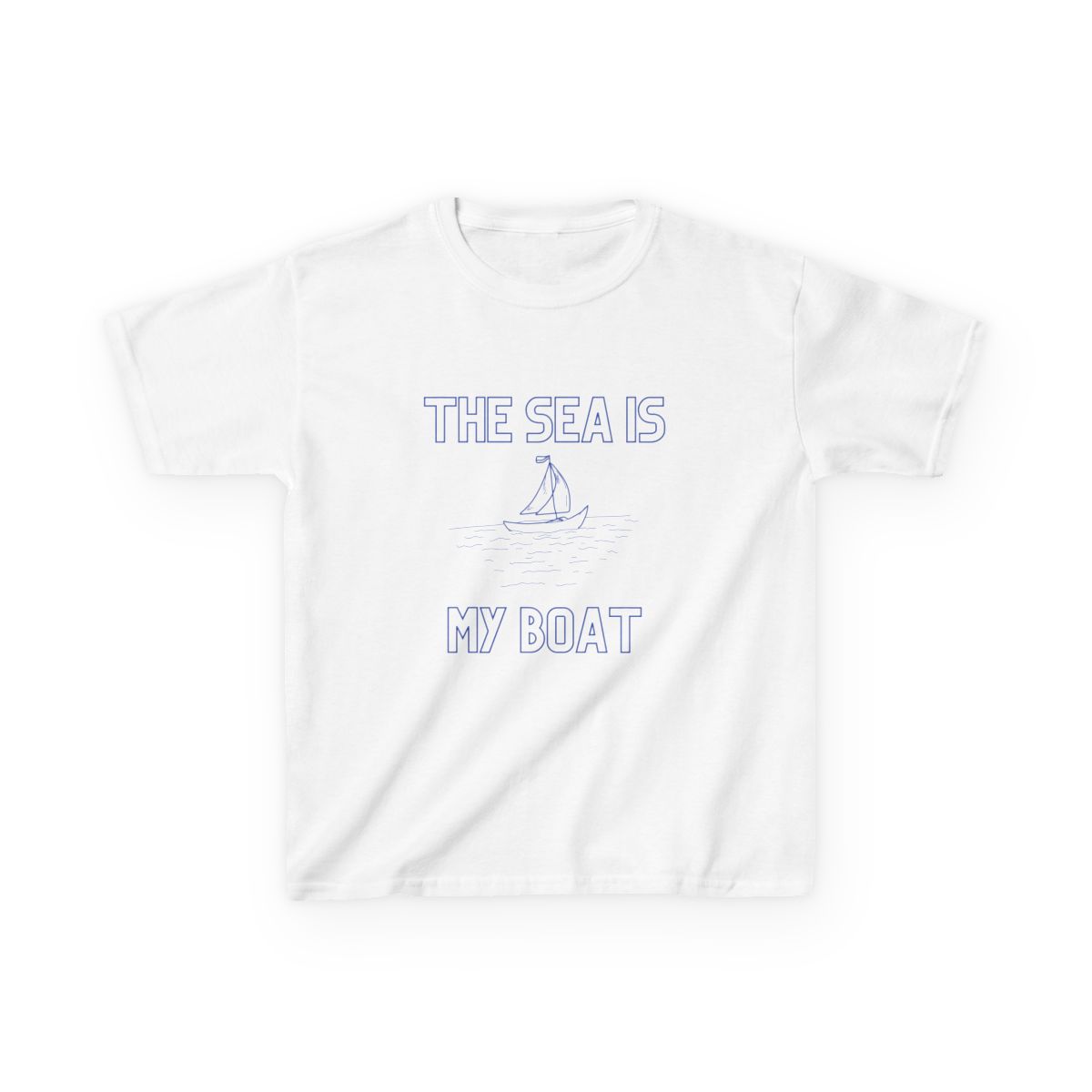 Nautical Kids T-Shirt - The Sea is My Boat, Vacation Tee, Beach Wear, Summer Outfit, Sailor Gift, Kids Apparel